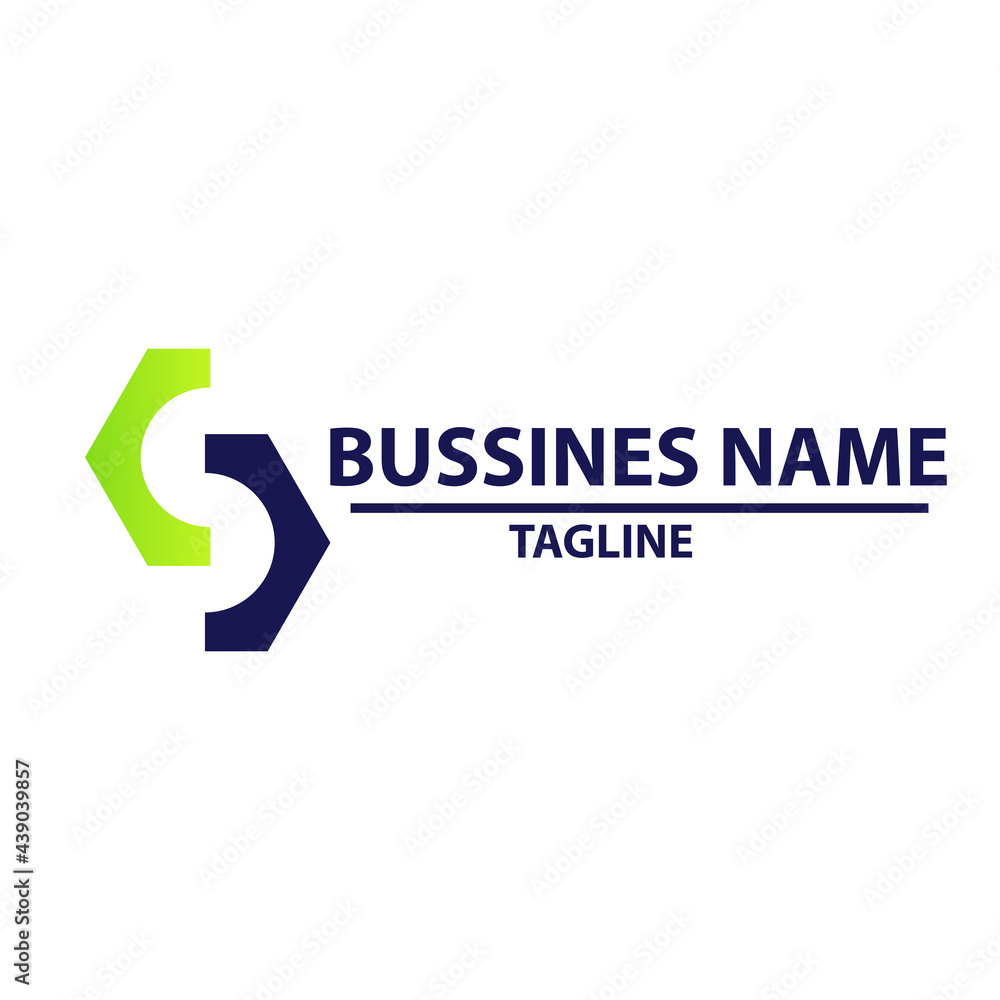 Business Logo. Blue and Orange Geometric Double Arrow Origami Initial Letter S isolated on White Background. Flat Vector Logo Design Template Element Business Logo. Blue and Orange Geometric Double Arrow Origami Initial Letter S isolated on White Background. Flat Vector Logo Design Template Element