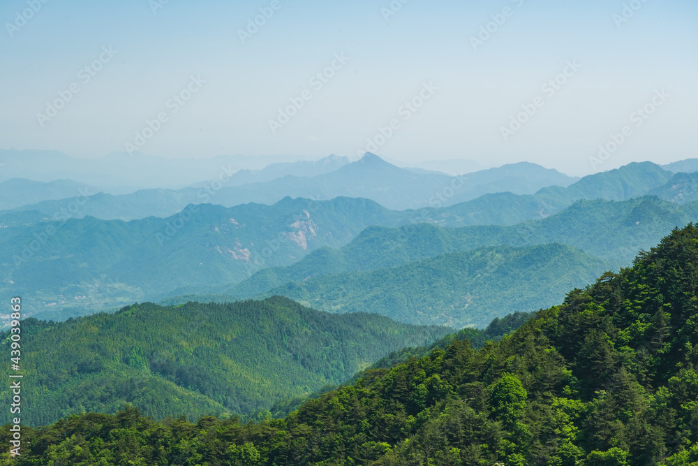 Early summer scenery of Dabie Mountain Bodao Peak Scenic Area in Luotian, Huanggang, Hubei, China