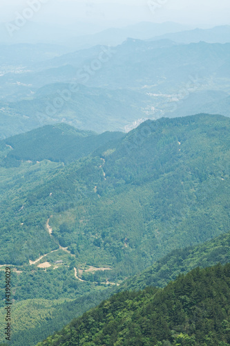 Early summer scenery of Dabie Mountain Bodao Peak Scenic Area in Luotian  Huanggang  Hubei  China