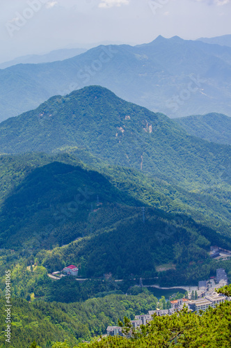 Early summer scenery of Dabie Mountain Bodao Peak Scenic Area in Luotian  Huanggang  Hubei  China