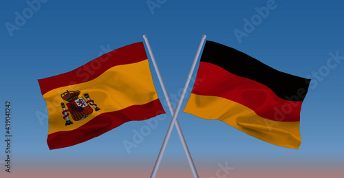 ドイツとスペインの国旗