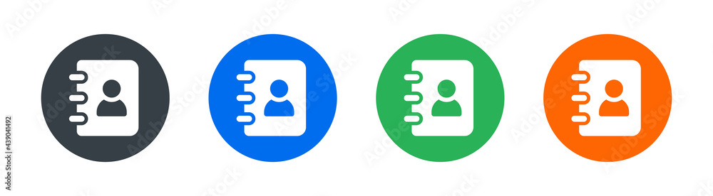 Phone book contact icons set. Vector illustration Phone book contact icons set. Vector illustration