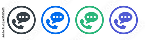 Phone calling, support service sign icon.