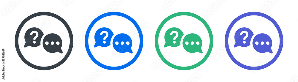 Question answer chat icon design. Vector illustration. Question answer chat icon design. Vector illustration.