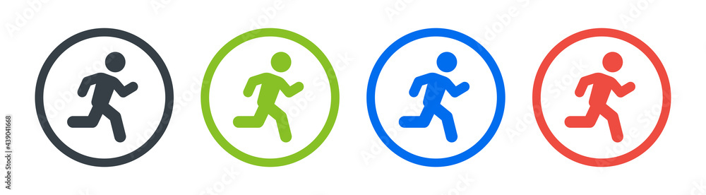 Running man icon sign. Vector illustration Running man icon sign. Vector illustration