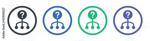 Query vector icon. Choose option symbol.