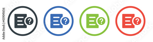 Questionnaire icon vector illustration. Answer question concept