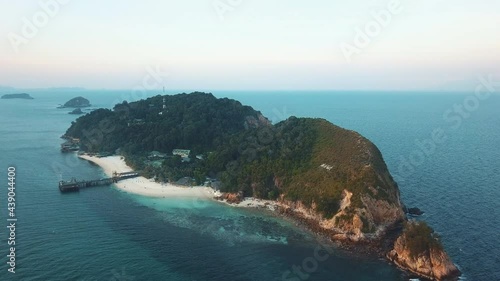 4k Aerial view of paradise island Rawa Malaysia. photo