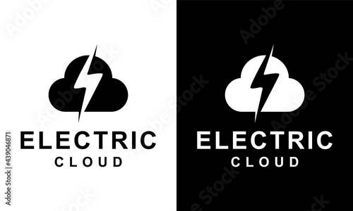 Ilustration vector graphic of  Logo template Cloud Electrical lightning thunder bolt flash