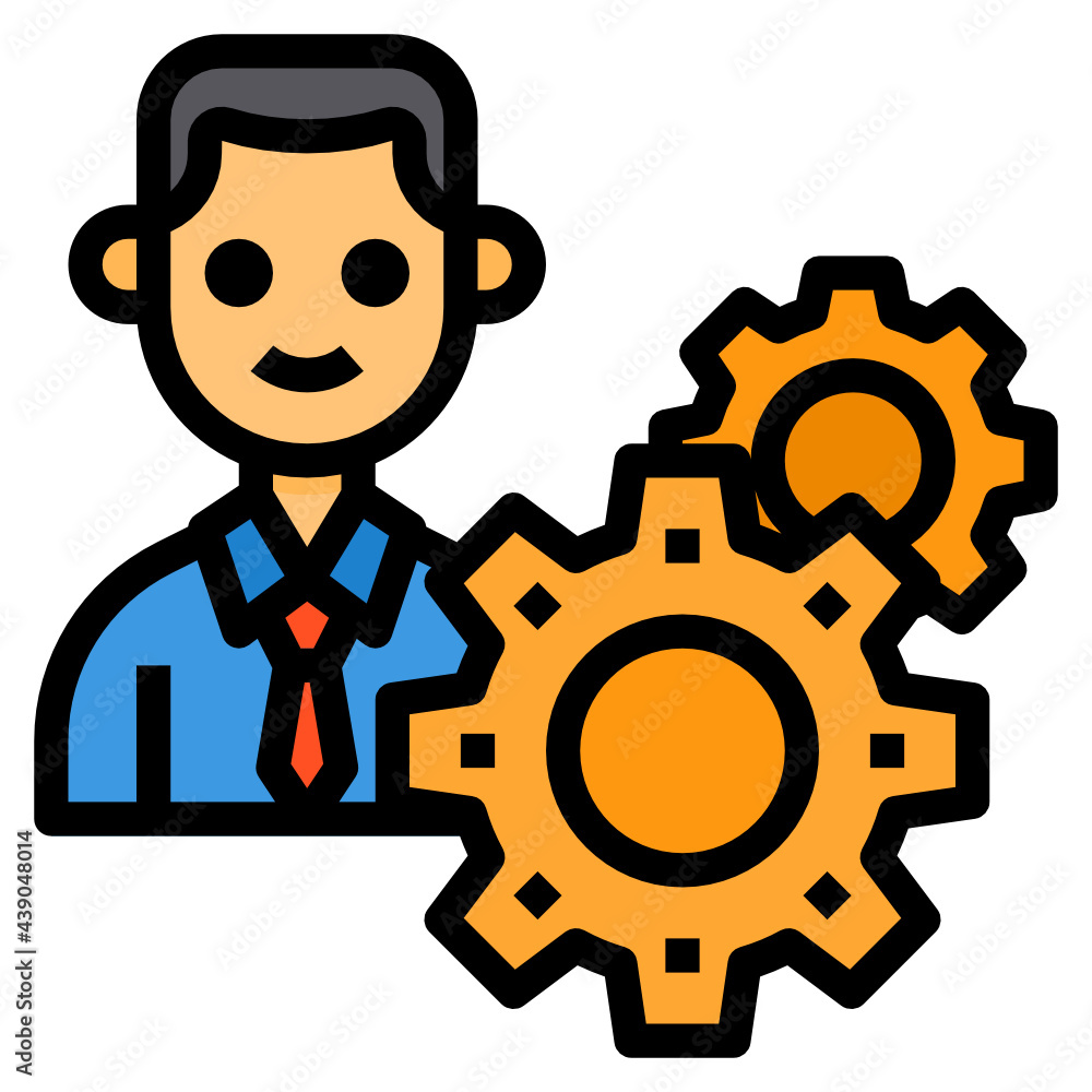 Businessman line icon