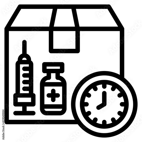 time outline style icon
