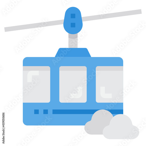 Cable Car flat icon