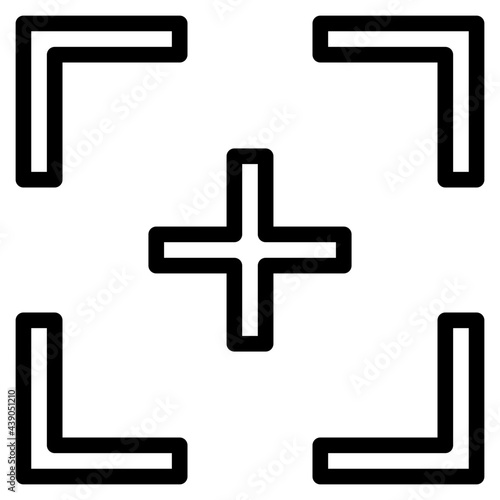 metering outline style icon