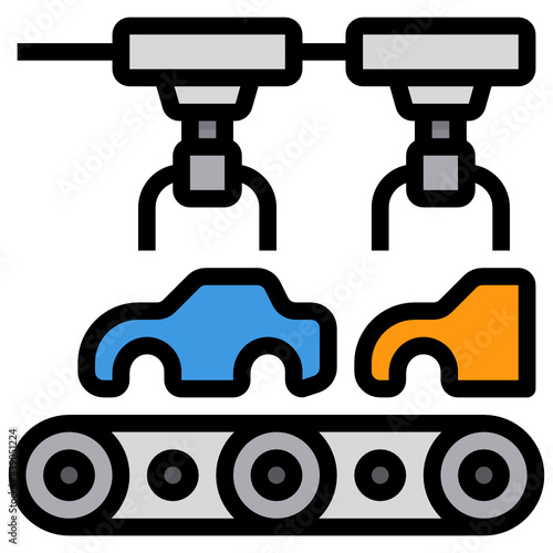 Manufacturer line icon