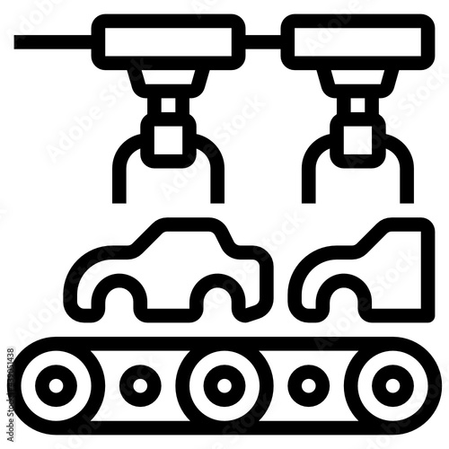 Manufacturer line icon
