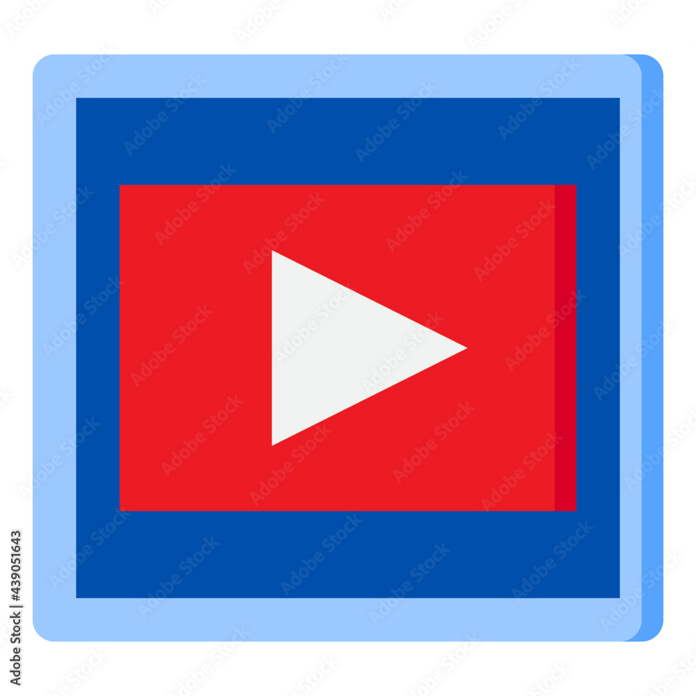 video flat style icon video flat style icon