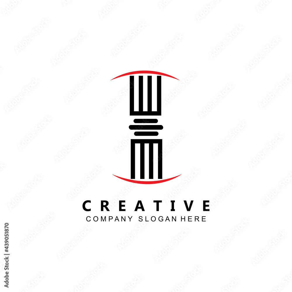 business pillar column logo vector symbol icon