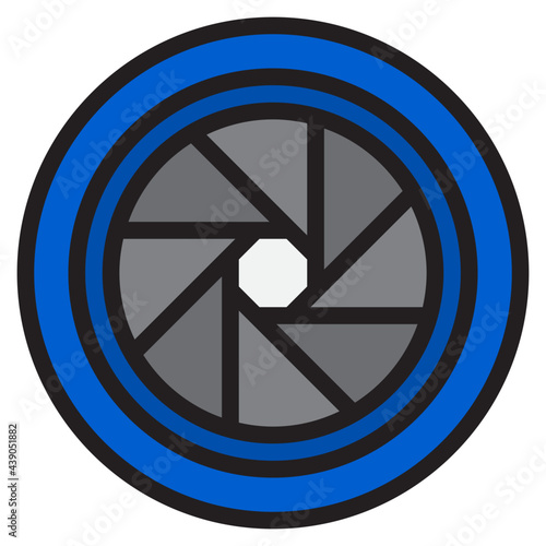 diaphragm color line style icon
