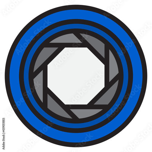 diaphragm color line style icon