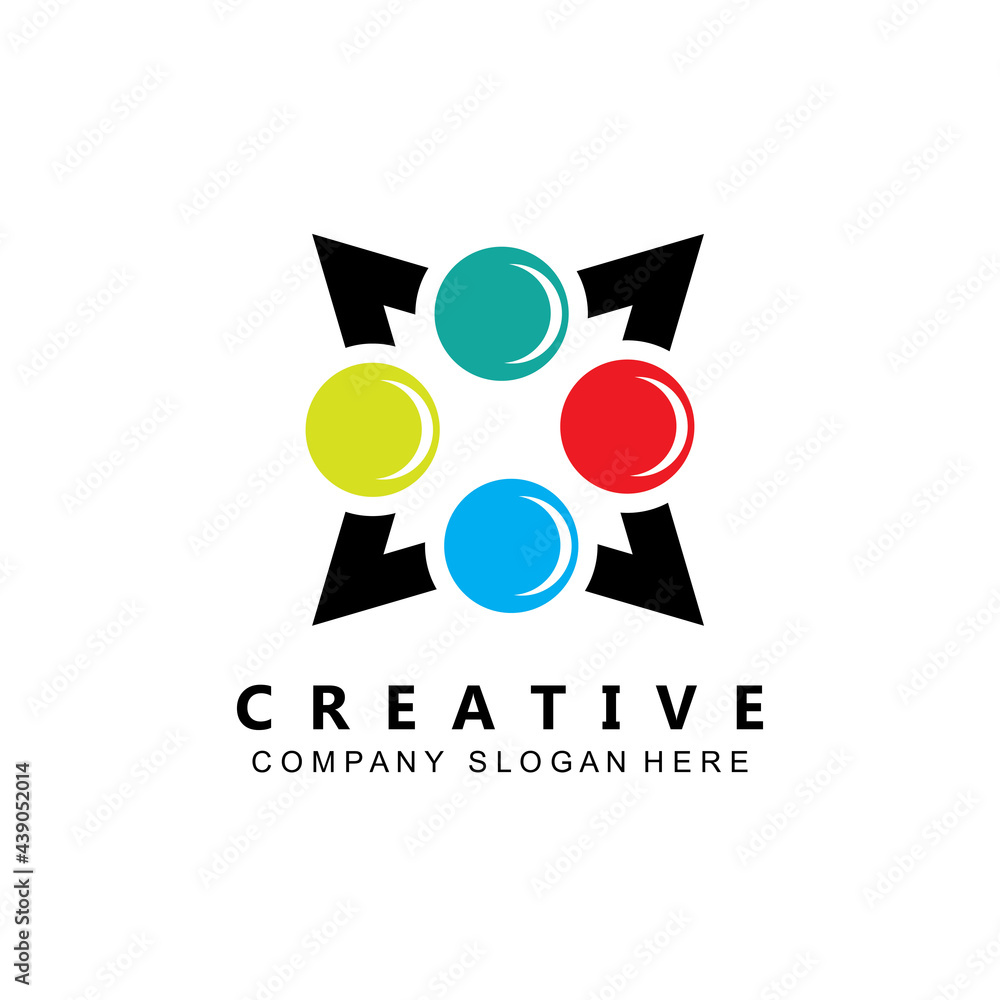 social network community molecular logo vector symbol social network community molecular logo vector symbol