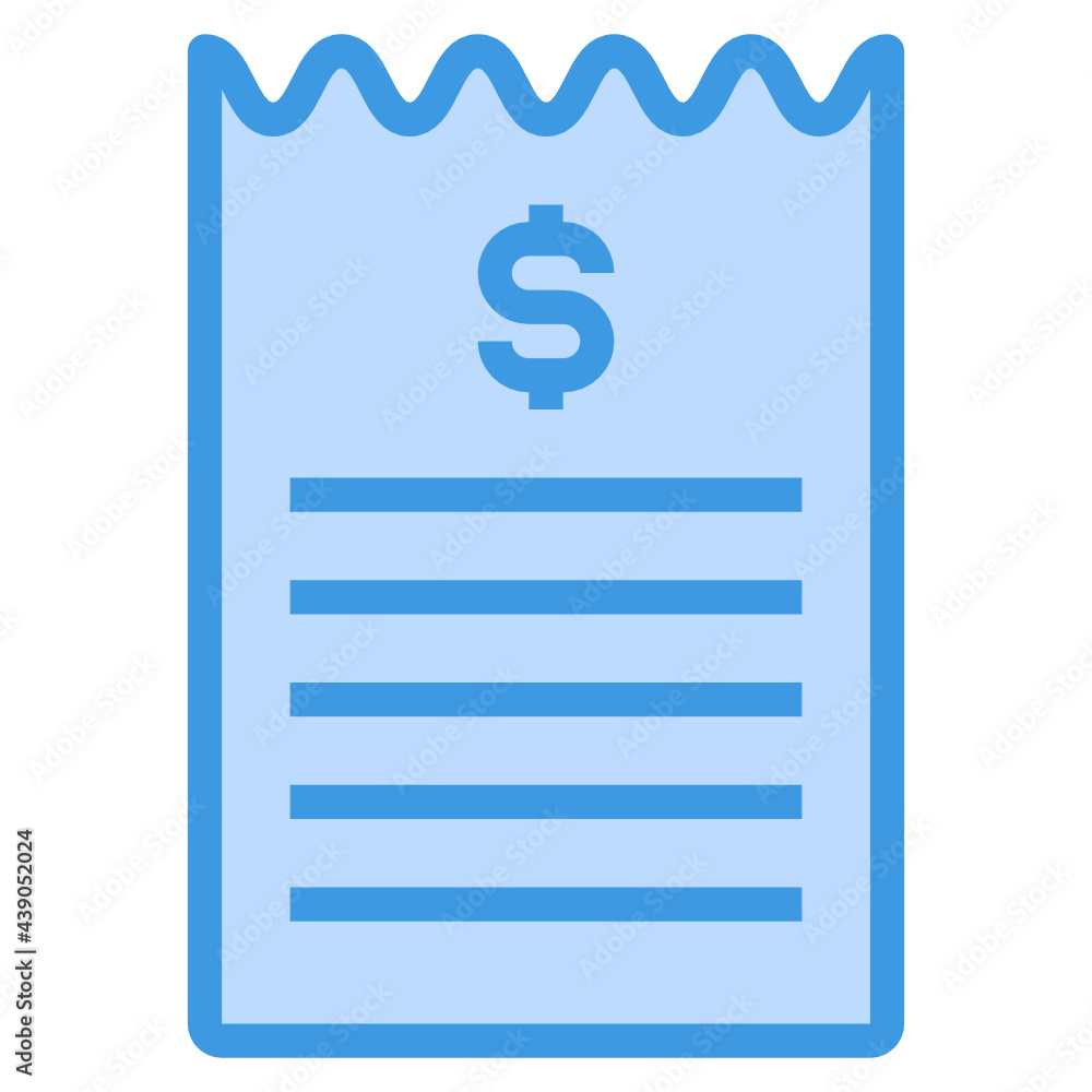 Bill blue line icon Bill blue line icon