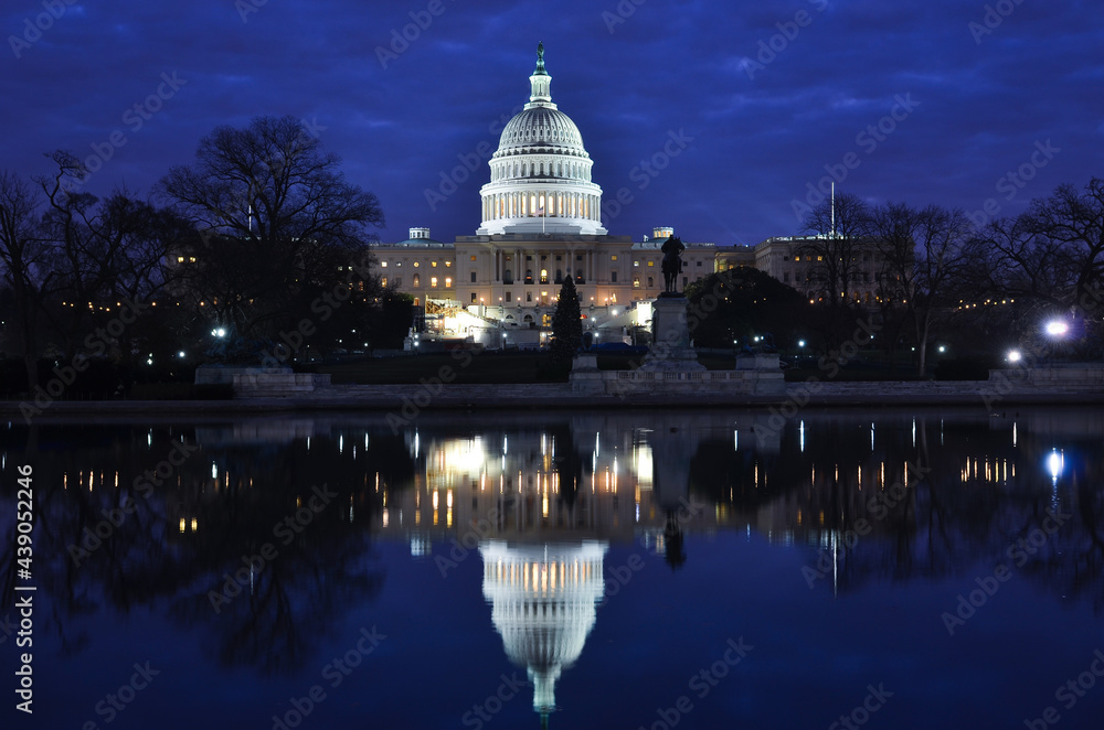 US Capitol Building at night - Washington D.C. United Sates of America