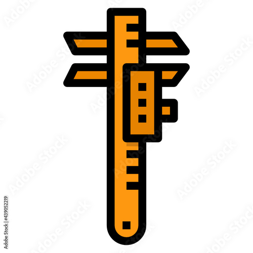 Caliper line icon