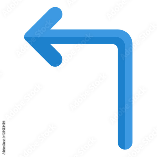 Turn Left flat icon