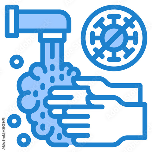 handwash blue style icon
