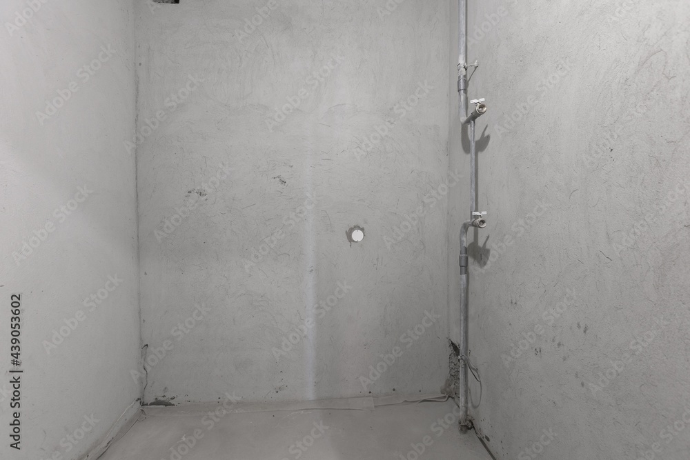 interior of the apartment without decoration in gray colors interior of the apartment without decoration in gray colors