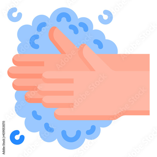 handwash flat style icon