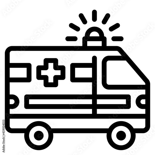 ambulance outline style icon