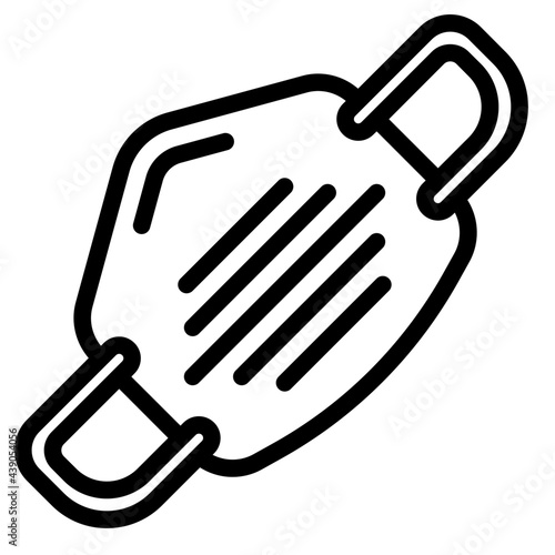 facemask outline style icon