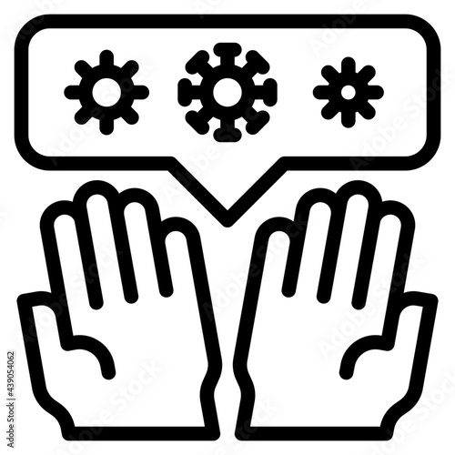 handwash outline style icon
