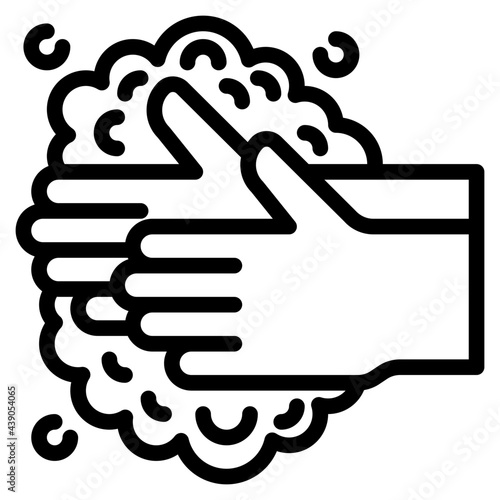 handwash outline style icon