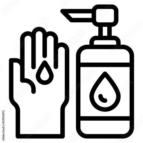 handwash outline style icon