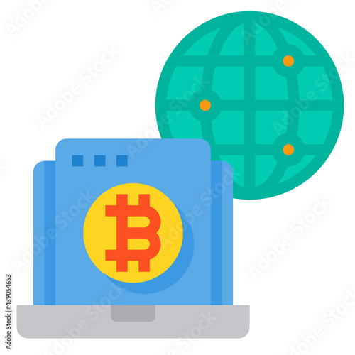 Bitcoin flat icon