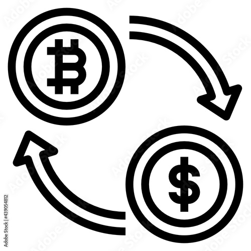 Currency Exchange line icon