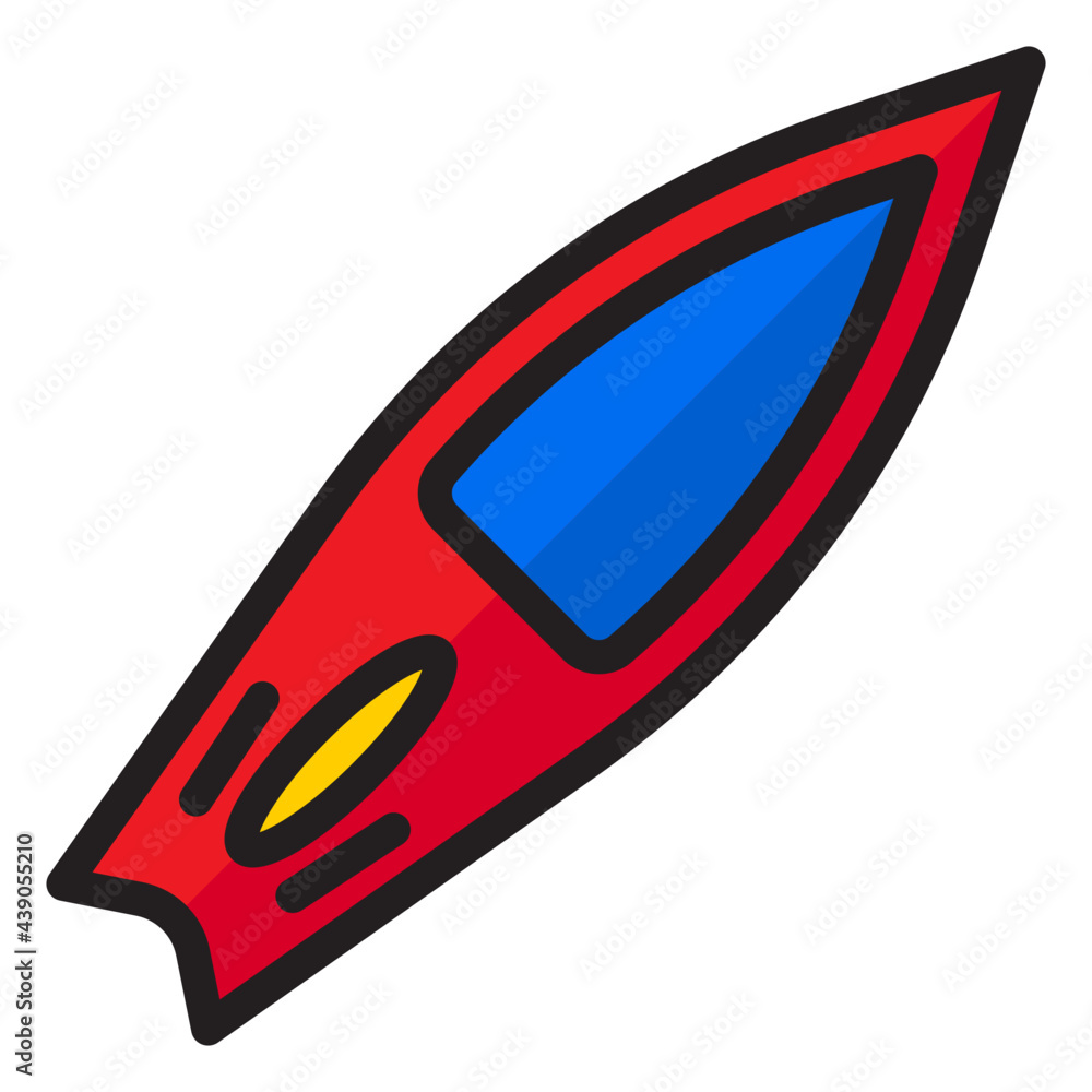 surfboard color line style icon surfboard color line style icon