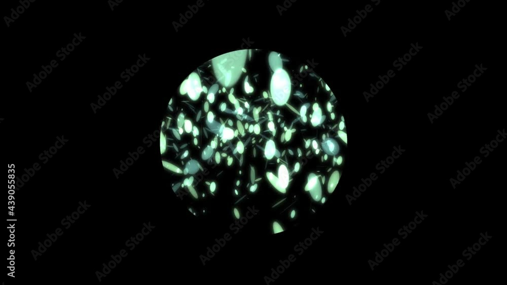 Abstract sphere from particles.