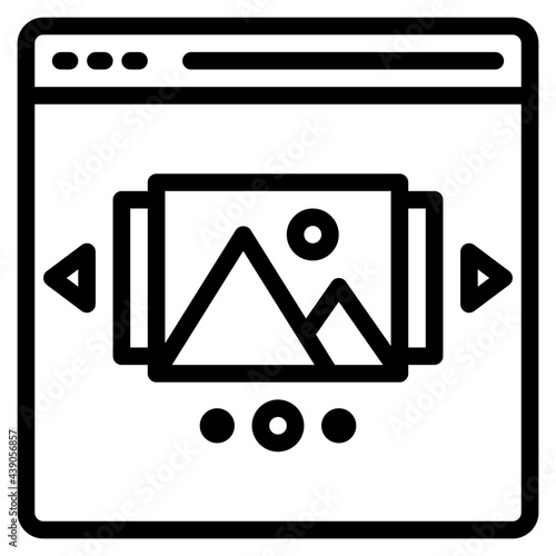 preview outline style icon