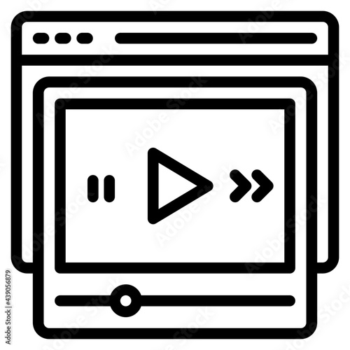 video outline style icon