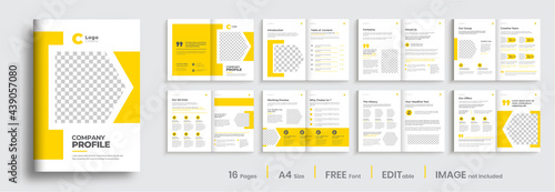 Business brochure template layout design, minimal multipage creative brochure template design, annual report, corporate company profile, editable template layout.