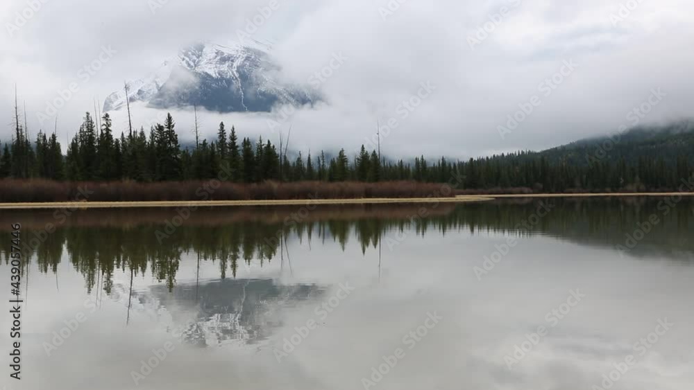 Idyllic symmetry - Vermilion Lakes, Alberta, Canada Idyllic symmetry - Vermilion Lakes, Alberta, Canada