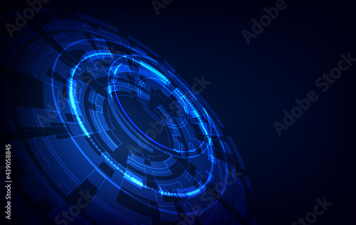 UI HUD screen tech system innovation concept background template. vector illustration.