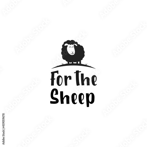 Black Sheep  logo design vector illustration