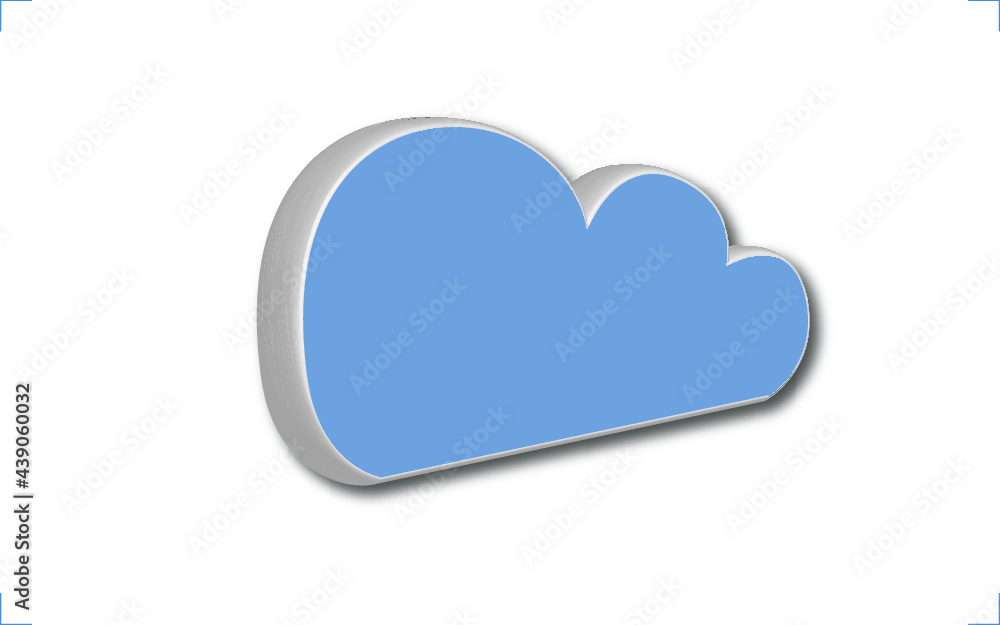 3D Cloud - cloud icon for use in software systems diagrams and many other uses 3D Cloud - cloud icon for use in software systems diagrams and many other uses