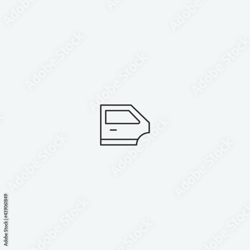 Car door vector icon illustration sign