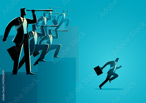 Businessman who has taken action