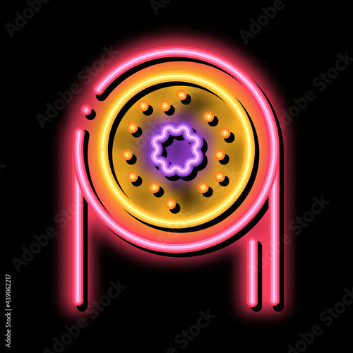 inflamed bronchus neon light sign vector. Glowing bright icon inflamed bronchus sign. transparent symbol illustration
